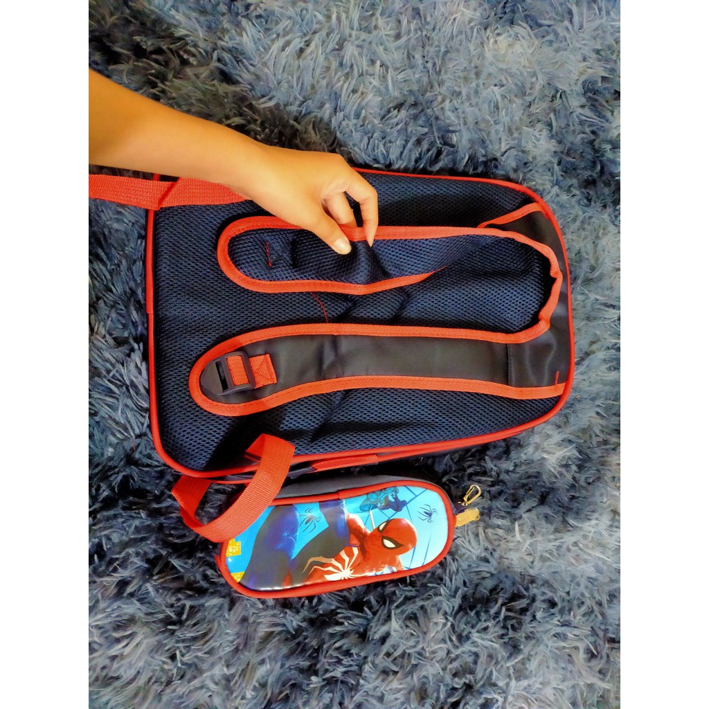 [SIZE 38- KÈM TÚI ĐỰNG BÚT] Balo người nhện cho bé trai từ lớp 1 đến lớp 4, cặp sách chống thấm nước tiểu học