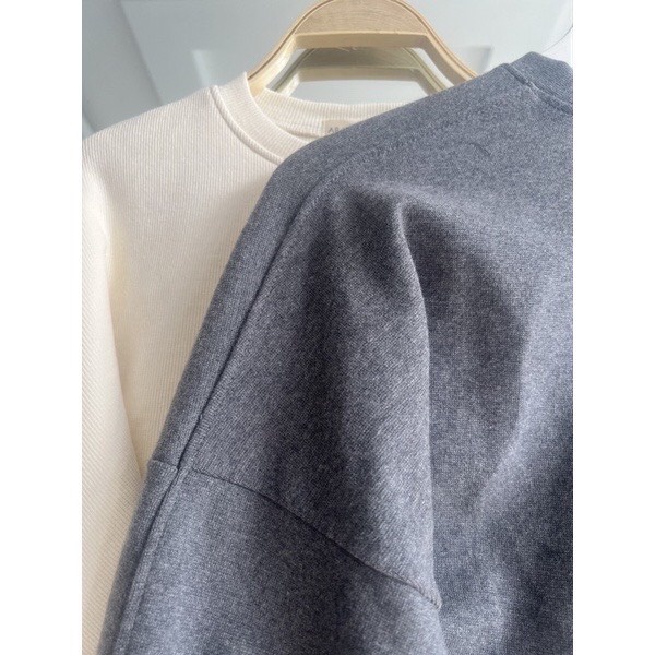 Áo Croptop Nữ Kiểu Tay Dài Phồng Dáng Rộng Đắp Chéo BEE Ulzzang   A08