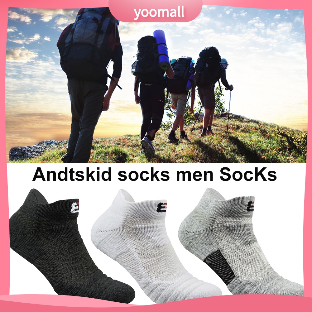 Vớ Thể Thao Cổ Ngắn Dày Dặn Thoáng Khí Chống Trượt Cho Nam