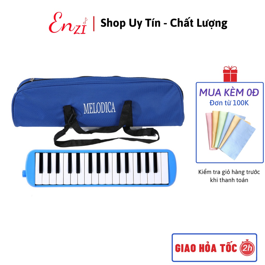 Kèn Phím Melodica 32 và 37 Phím Đàn Piano nhỏ cho bé tặng kèm túi đựng chất lượng Enzi