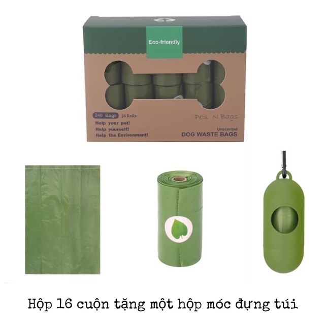 Túi đựng tự phân huỷ an toàn thân thiện với môi trường, làm từ bột lá ngô