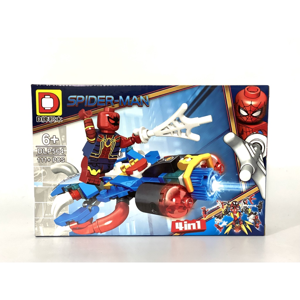 LẮP GHÉP NONLEGO BỘ 4 IN 1  NGƯỜI NHỆN - SPIDER MAN DLP564