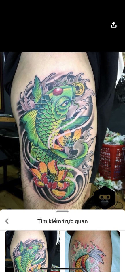 Các tông màu mực xăm xanh lá cây chính hãng eternal