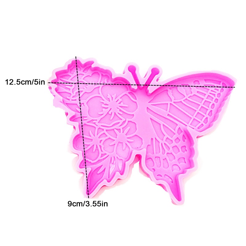 Khuôn Silicone Làm Đế Lót Ly Hình Bươm Bướm DIY