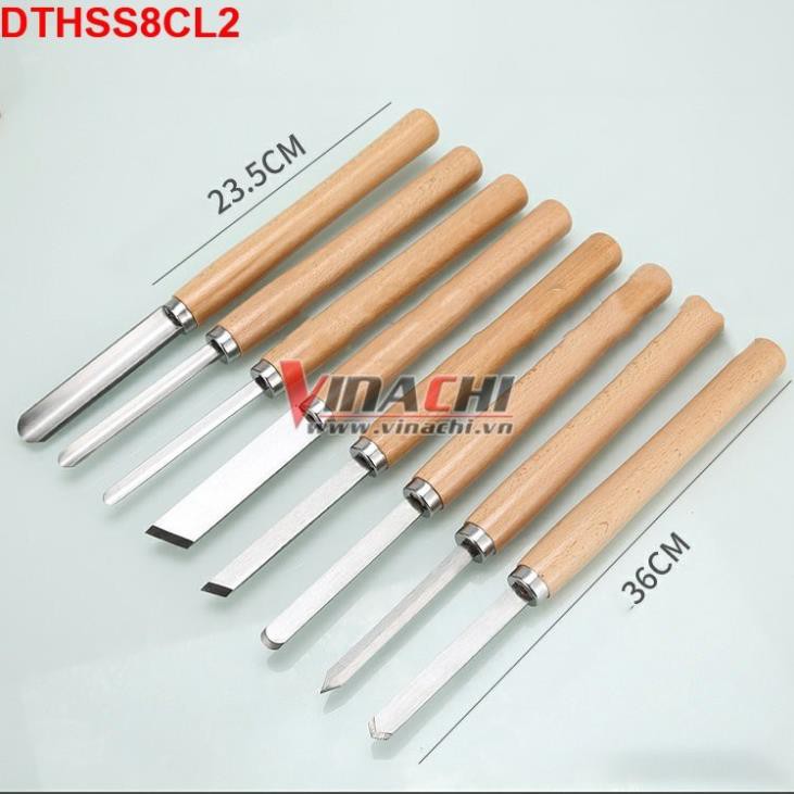 Bộ Dao Tiện, Đục Gỗ HSS Loại 2 - Bộ 8 Cái