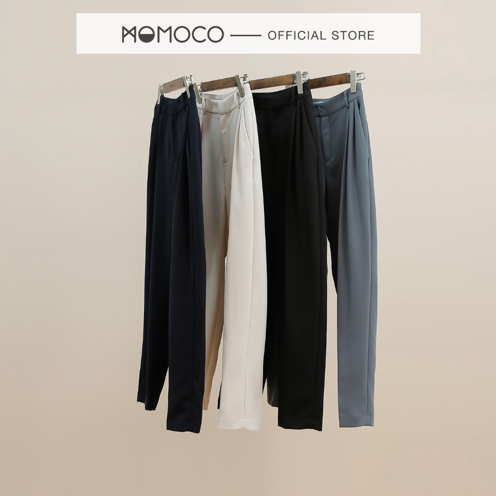 Quần Baggy MOMOCO ESSENTIALS Signature Baggy Pants Chất Tuyết Mưa Đứng Form Ít Nhă