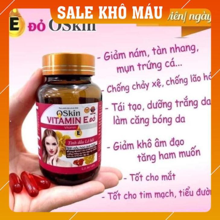 ViTaMin E Đỏ OSKIN chống lão hoá, căng bda, giảm khô hạn, giảm mụn nám tàn nhang, chống chảy xệ tăng cường dưỡng ẩm cho