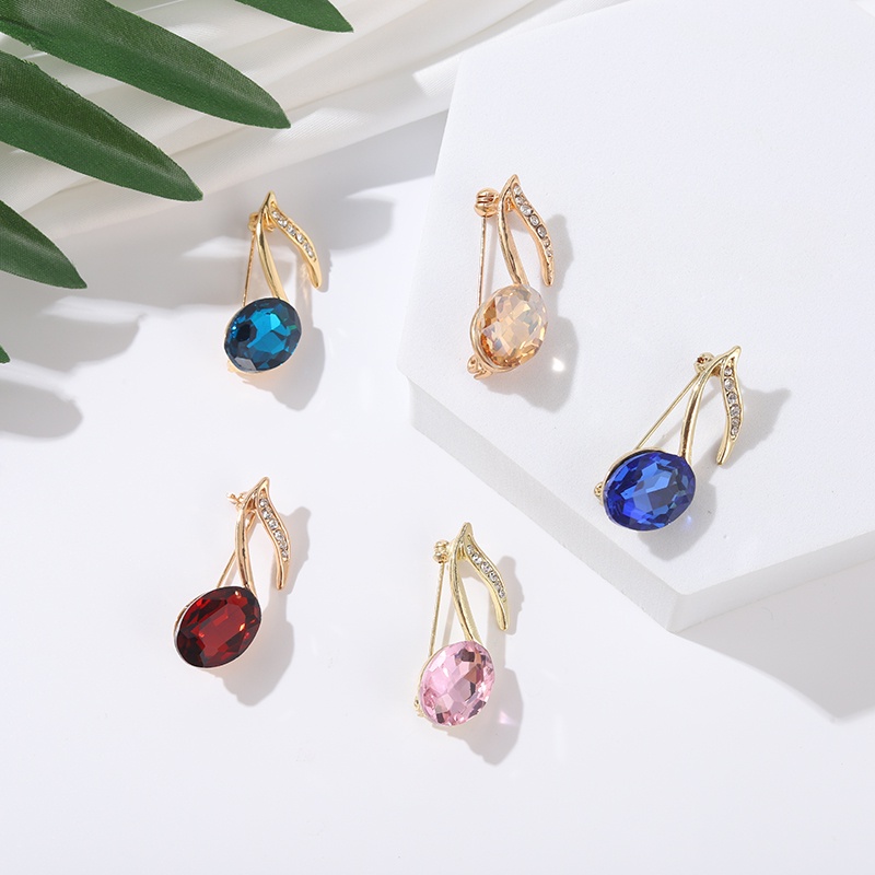 Ghim cài áo hình nốt nhạc đính đá thời trang dành cho nữ