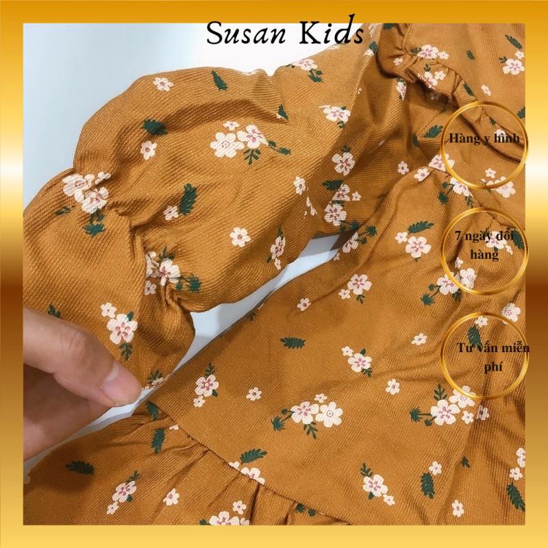 Váy nhung tăm cho bé gái