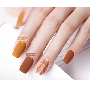 Sơn gel AS sơn móng tay gel dùng máy hơ gel sơn nail tone màu nâu đất cam đất VUA SƠN AS mã AMM 15ml