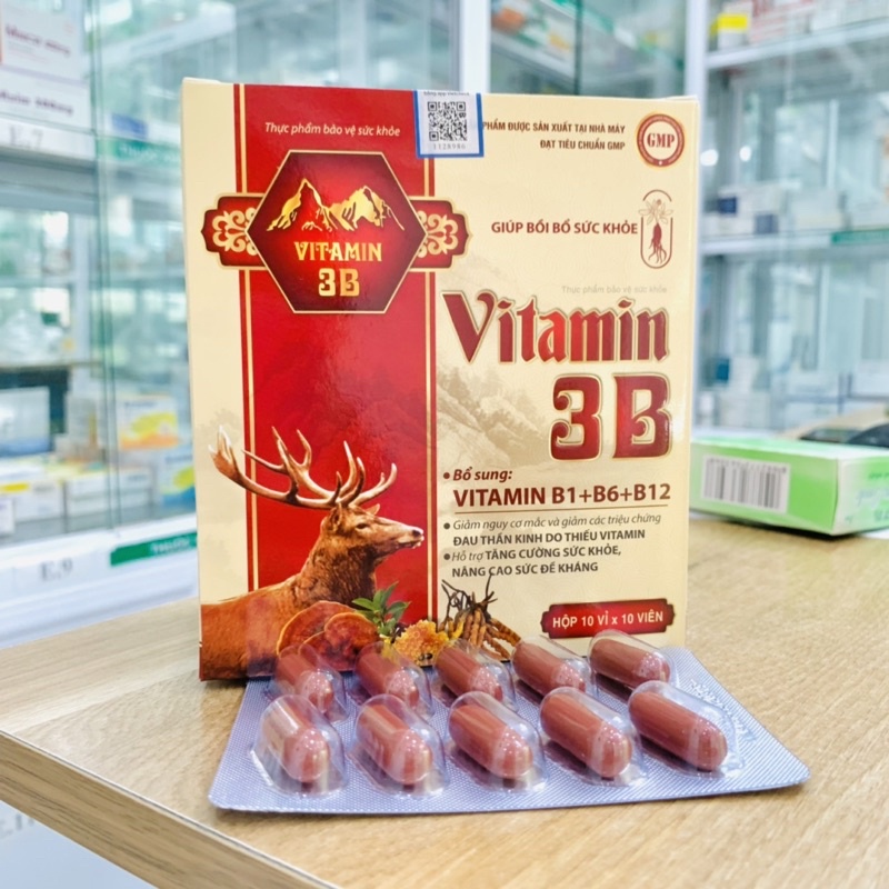 Vitamin 3B Plus – Hỗ trợ tăng cường sức khỏe, giúp hấp thu dinh dưỡng, kích thích ăn ngon (Hộp 100 viên)