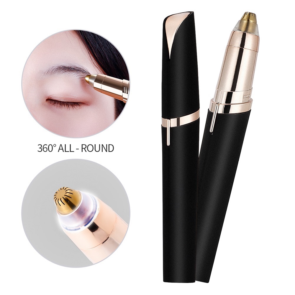 Foreverlily Máy Tỉa Lông Mày Tích Hợp Đèn Led Tiện Dụng