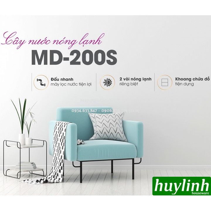 [Mã ELHAMS5 giảm 6% đơn 300K] Cây nước nóng lạnh Mutosi MD-200S - Làm lạnh bằng Block