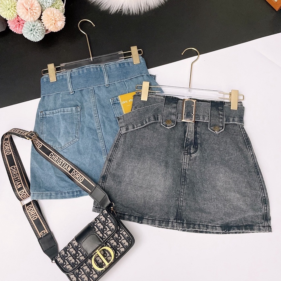 Quần Giả Váy denim Lưng Cao có đai Dáng Ôm -Thời Trang Hàn Quốc Quyến Rũ Cho Nữ | BigBuy360 - bigbuy360.vn