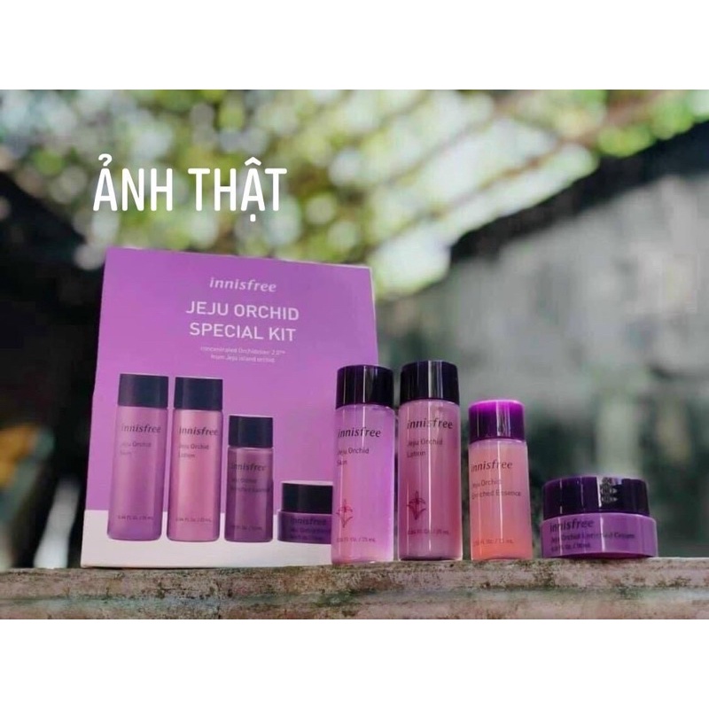 Bộ sản phẩm Innisfree orchild 4 món chống lão hoá dưỡng ẩm cho da chiết xuất từ thiên nhiên