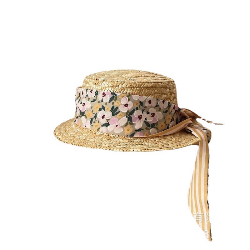 Nón cói vành tròn ngẫu nhiên bé gái 2 3 4 5 tuổi MINTSCLOSET Mint's Closet - PK8308