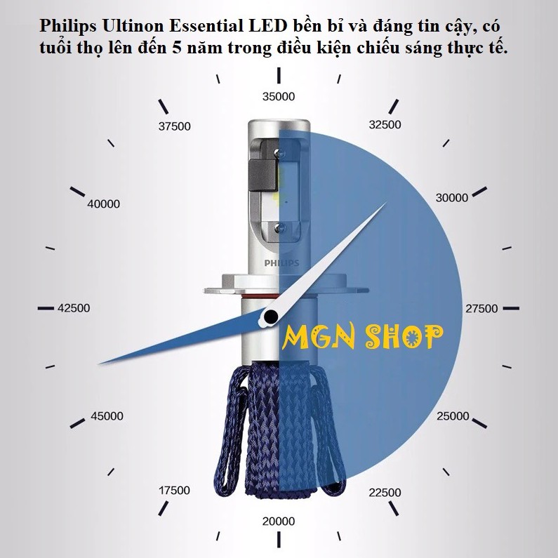 Đèn [Philips Ultinon Essential LED] [6000K] [H4 H7 H8/H11/H16 HB3/HB4 HIR2] [02 bóng/bộ] dành cho ô tô xe máy