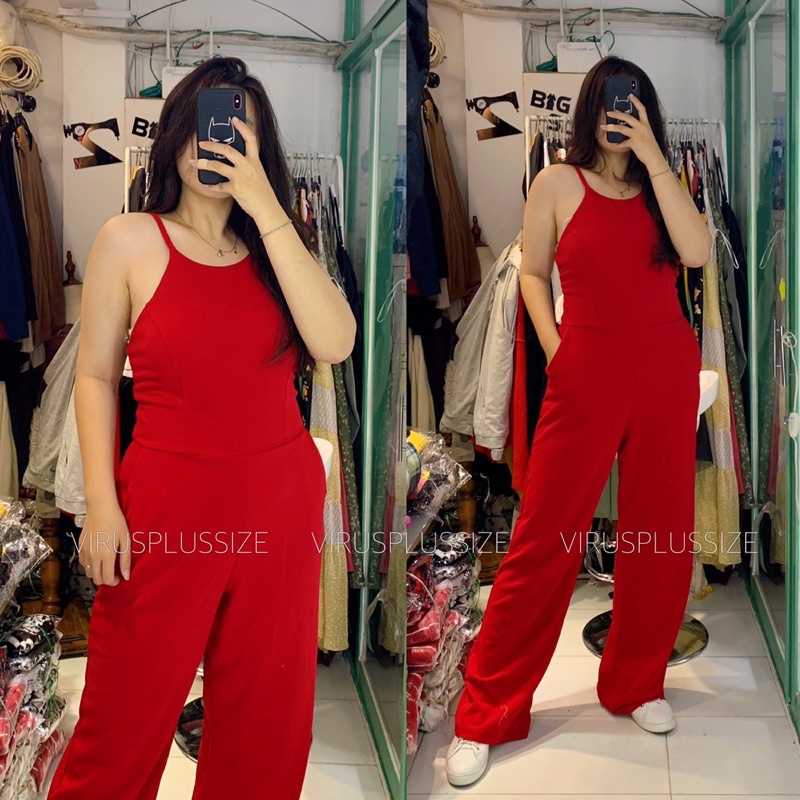 JUMSUIT BIGSIZE SPEECHLESS lưng mix ren