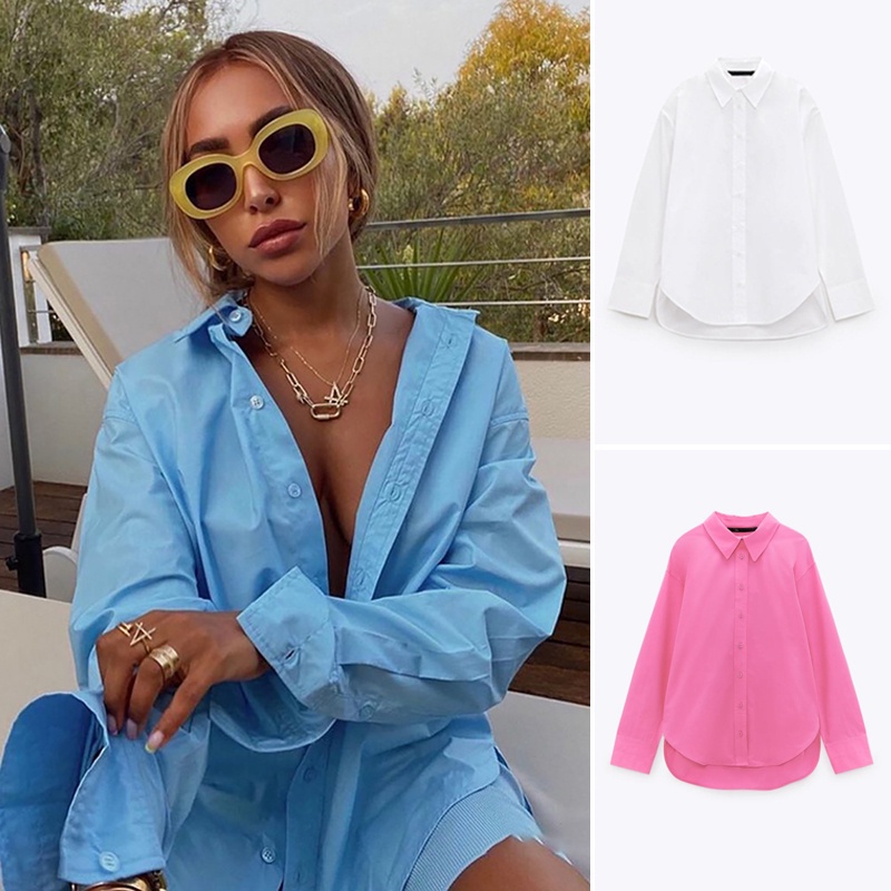 Zara Áo Sơ Mi cotton poplin 2558335