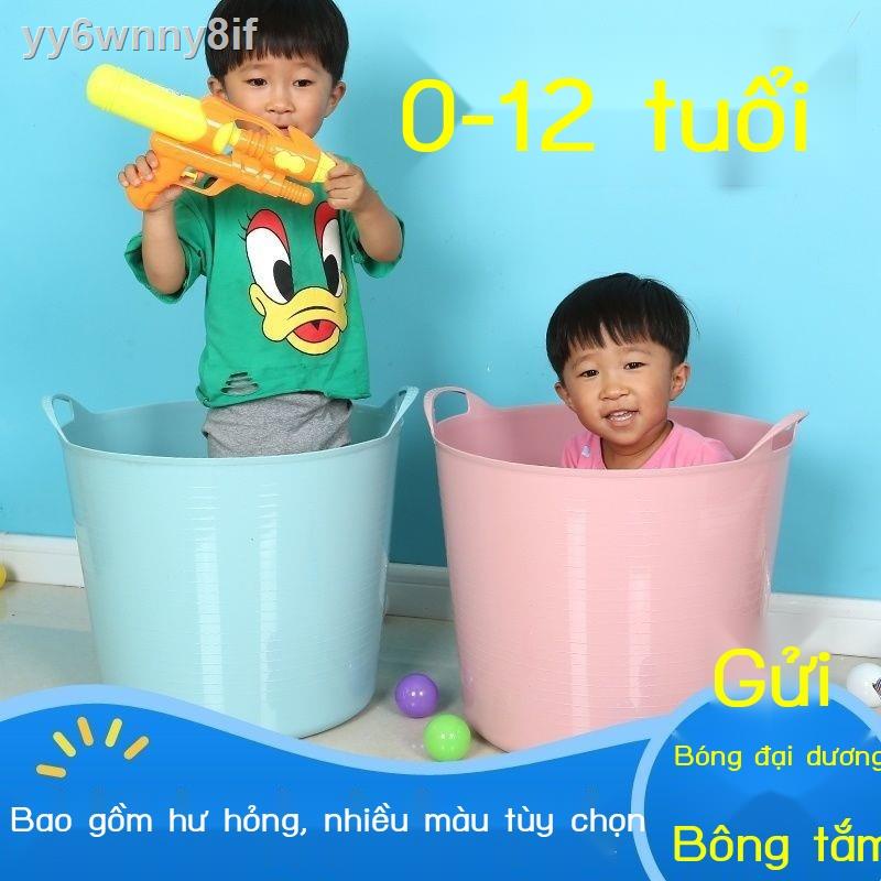 yy6wnny8ifXô tắm trẻ em cực lớn Xô chậu gia dụng bằng nhựa dày