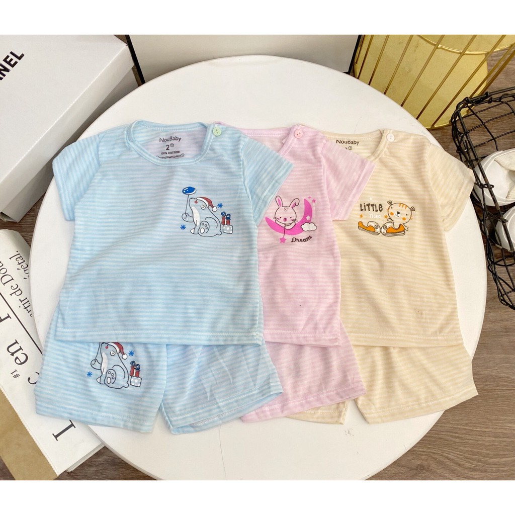 Bộ cotton giấy Noubaby ghi BO06