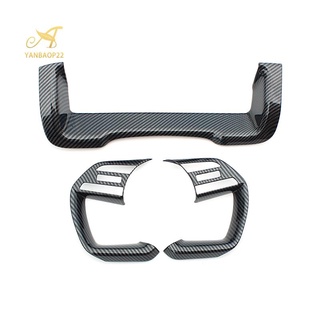 Khung viền trang trí vô lăng xe hơi Hyundai Tucson 2021 2022 bằng sợi carbon