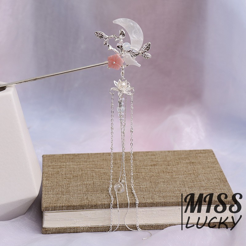 Trâm cài tóc thiết kế dạng tua rua phong cách thời trang Trung Hoa cho nữ