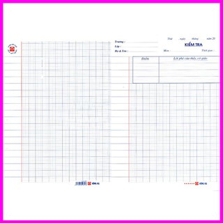 Combo 2 Tập (12 tờ đôi) Giấy Kiểm Tra Cấp 1 Hồng Hà
