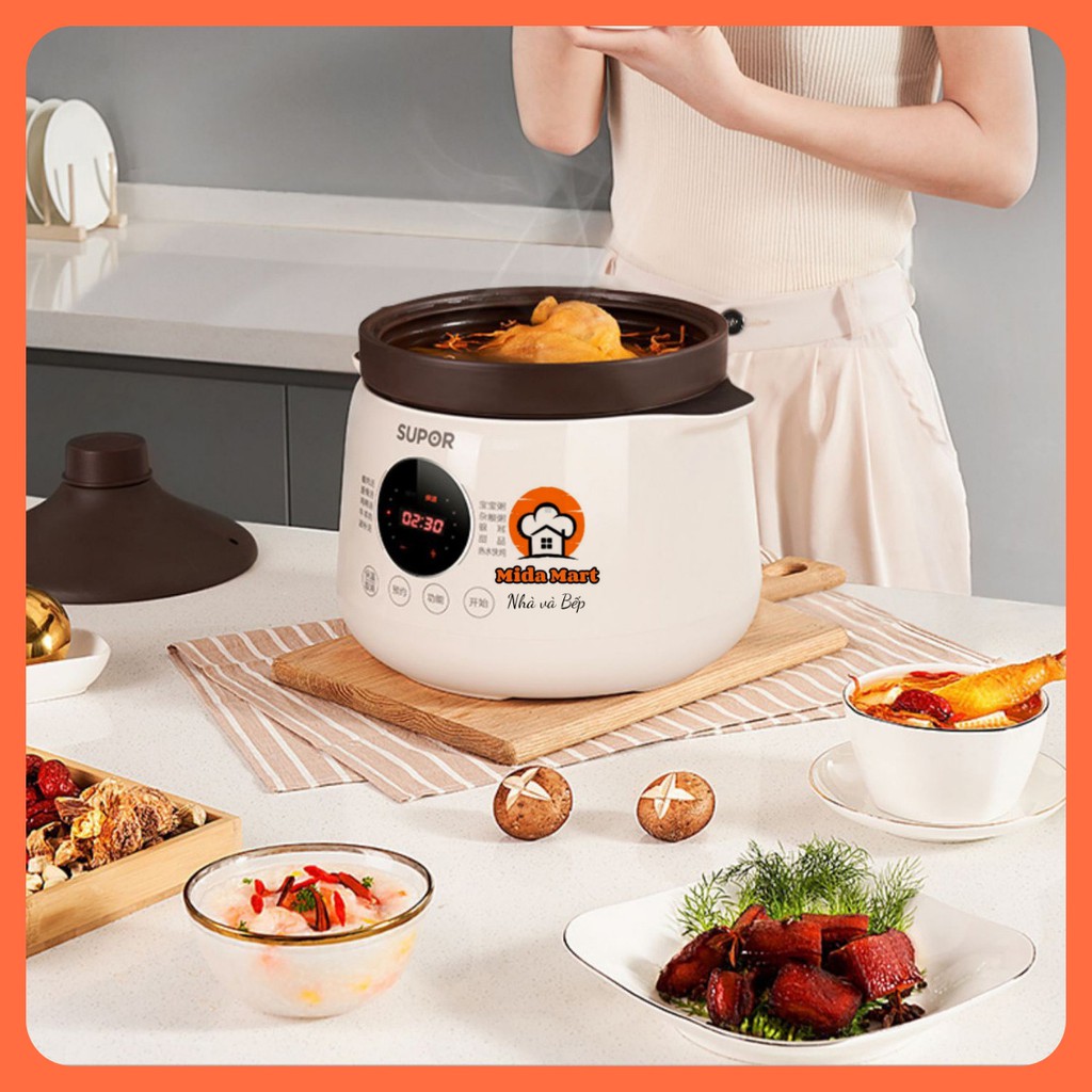🔥 NỒI HẦM 4L ĐA NĂNG GIA DỤNG TIỆN ÍCH SUPOR DG40YC851 CHÍNH HÃNG BẢO HÀNH 6 THÁNG 🔥