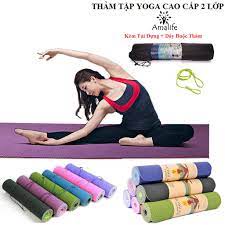 Thảm tập Yoga cao cấp 2 lớp TPE chống trơn trượt