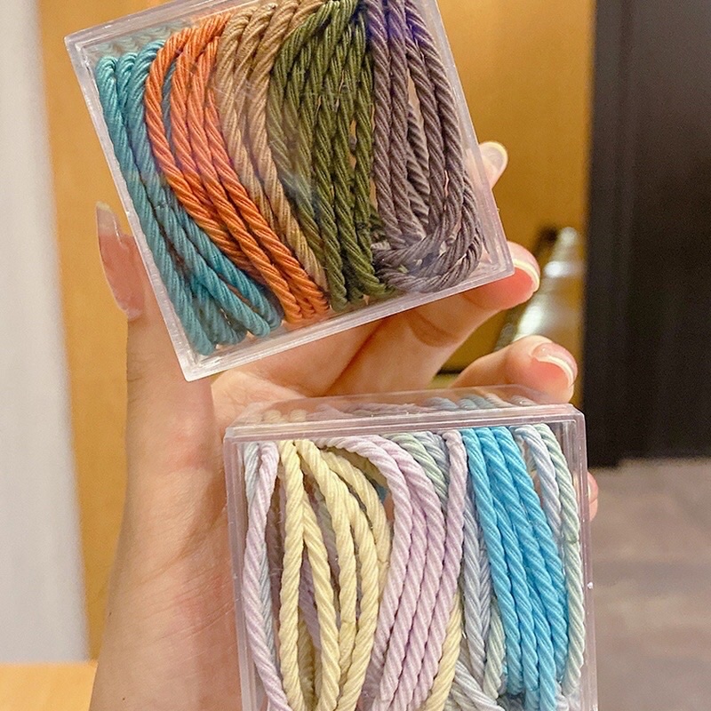 Set 50 Dây chun buộc tóc Hàn Quốc sỉ lẻ làm quà tặng Qiqishop