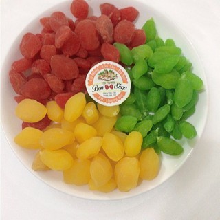 [LẺ=SỈ] 1kg Ô MAI XÍ MUỘI XANH, VÀNG, ĐÀO