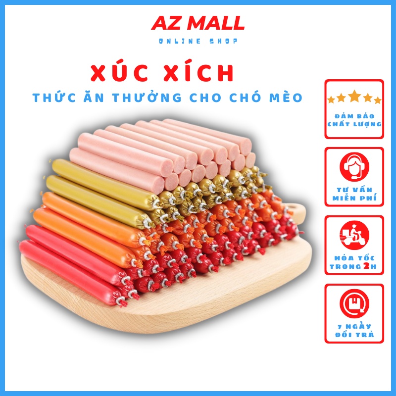 Xúc xích cho chó mèo - xúc xích tươi giàu dinh dưỡng 15g