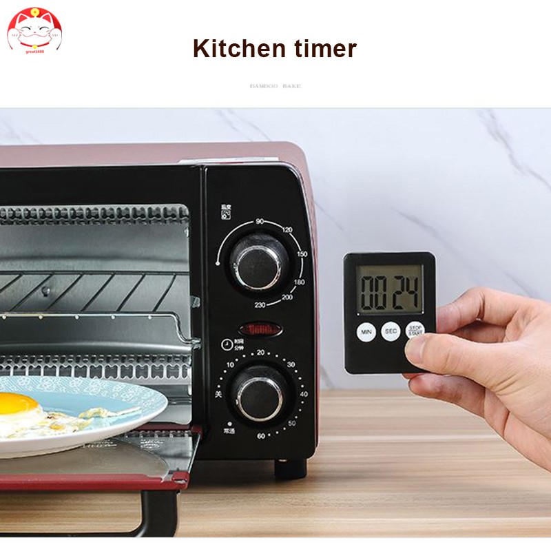 Đồng hồ điện tử màn hình LCD đếm ngược thời gian nấu ăn