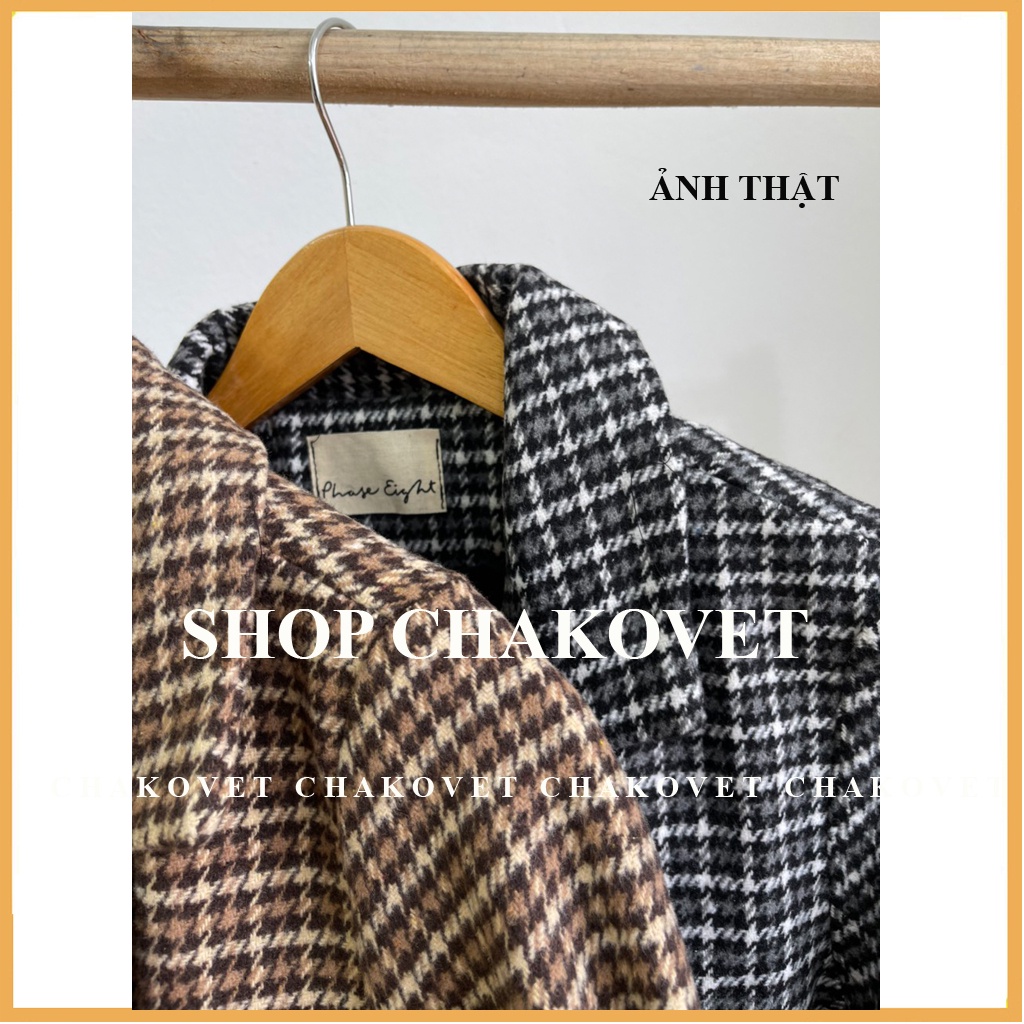 Áo dạ kẻ nữ 2 lớp AD8113, kiểu áo vest khoác ngoài dài tay 2 cúc hàng đẹp loại 1 êm tay  thời trang thu đông hàn quốc | BigBuy360 - bigbuy360.vn