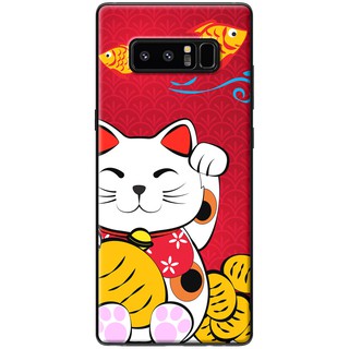 Ốp lưng Samsung Galaxy Note 4, Note 5, Note 7, Note 8, Note 9 in hình Mèo thần tài cá chép