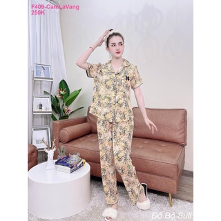 Pijama lụa mango dài hàng cao cấp f409 - đồ bộ suli