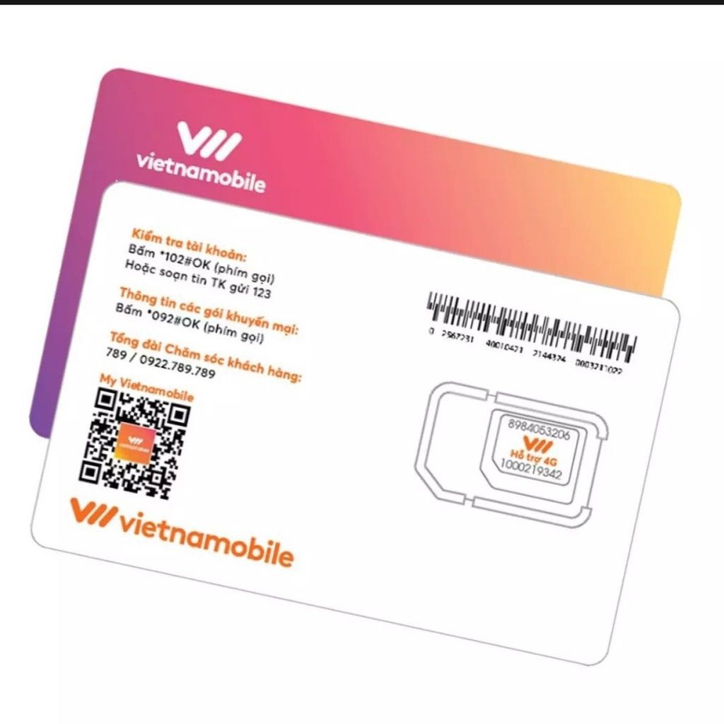 Sim 4G, sim VIETNAMOBILE 180GB/ tháng, miễn phí tháng đầu, nghe gọi nội mạng miễn phí, sim siêu rẻ gia hạn 40k