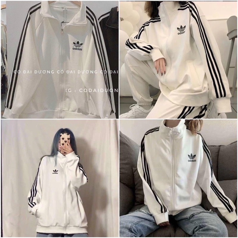 Áo khoác nỉ viền tay Da.s from thụng unisex,Áo khoác nỉ thêu logo Dáng rộng Ulzzang
