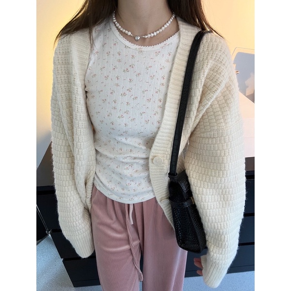Obiloveyouu - Áo knit dài tay Brandy