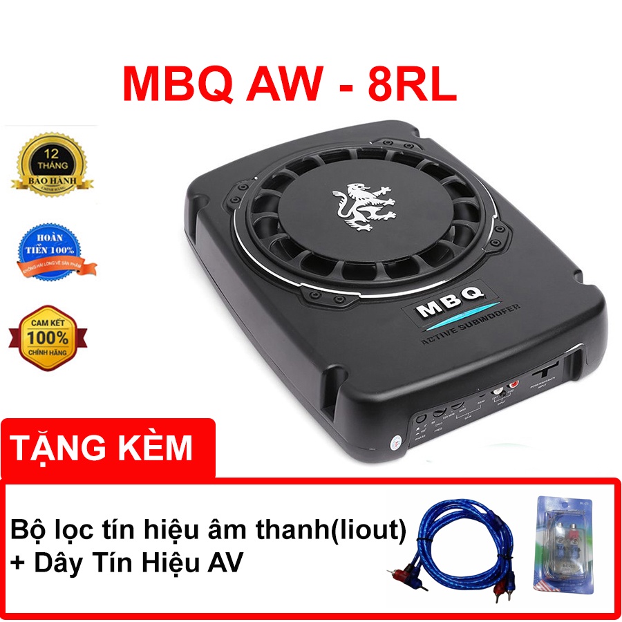 Loa Sub Gầm Ghế  MBQ AW-8RL Loa Siêu Trầm Bảo Hành 12 Tháng(Tặng kèm Lineout+ dây AV)