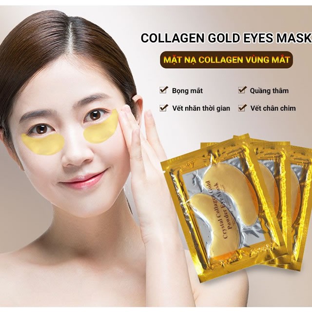 Mặt nạ xóa thâm quầng mắt Crystal Collagen Gold Power Eye Mask-Lizan kho sĩ mỹ phẩm tp hcm