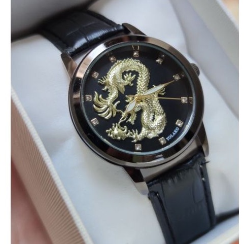 Đồng hồ nam Yolako Mặt rồng 3D dây da sang trọng | BigBuy360 - bigbuy360.vn