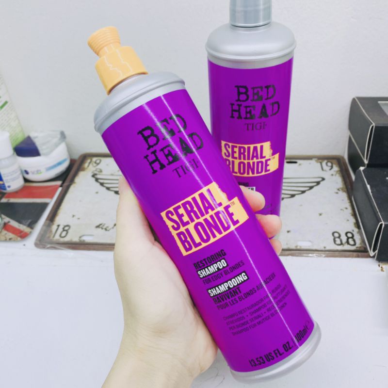 (chính hãng) Cặp gội + xả TIGI phục hồi tóc hư tổn cho tóc tẩy, nhuộm tông lạnh và tóc sử dụng nhiều hoá chất