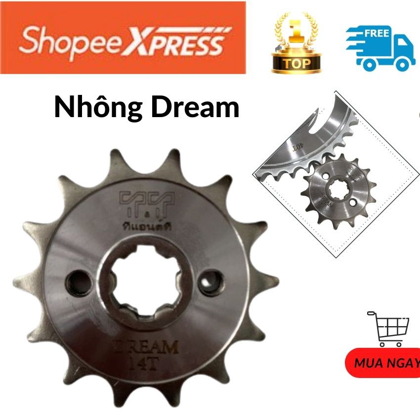 Nhông xe máy chất liệu thép C45, xuất xứ Thái Lan - Shop Tây Thành chuyên nhông sên dĩa