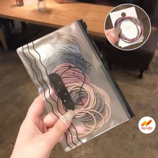 Set 100 Chun Buộc Tóc Hàn Quốc Đủ Màu [Tặng Kèm Túi ZIP] [ SET 100 CHUN TÚI ZIP ]