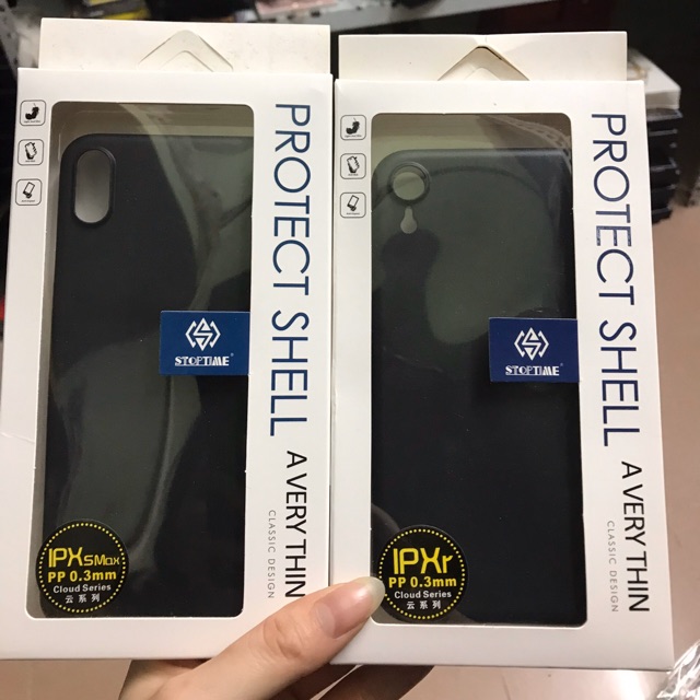 🌟CHÍNH HÃNG 🌟 Ốp siêu mỏng 0,3 mm STOPTIME - MEMUMI lụa mờ mỏng đen iphone X / XS / XS MAX / XR - như memumi