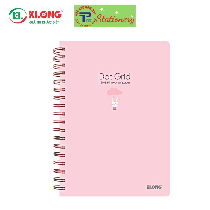 Sổ lò xo Klong kép B5- ruột chấm Dot Grid 200tr 115/76; MS: 960