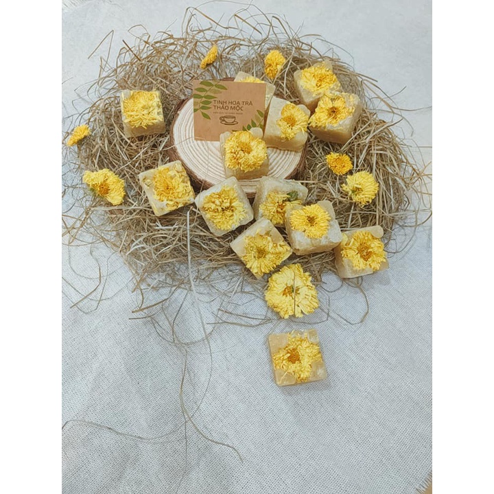 Trà đường phèn hoa cúc hoàng kim đại 1 viên Tinh Hoa Trà Thảo Mộc Món Qùa Từ Thiên Nhiên