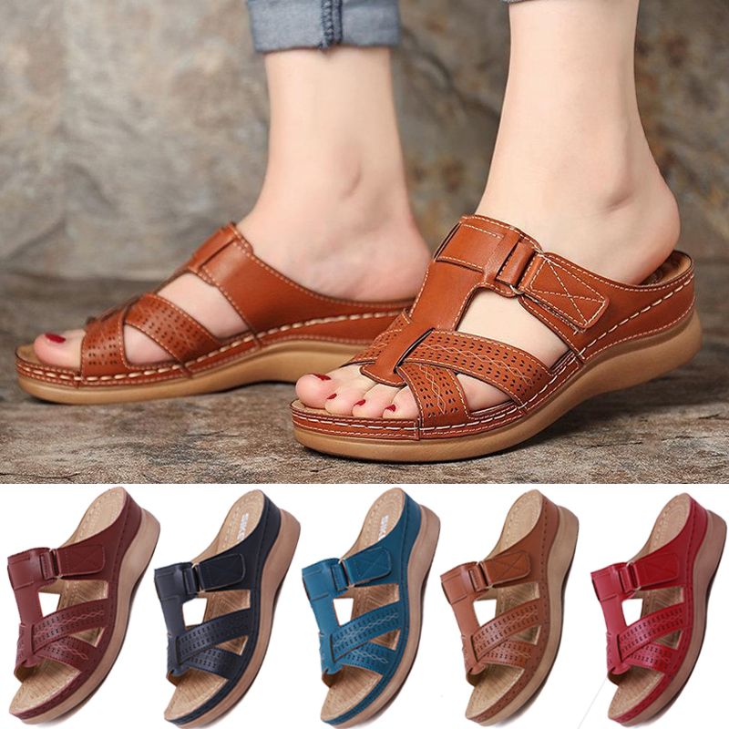  Dép Sandal Xỏ Ngón Thời Trang Nữ Thiết Kế Đế Xuồng Chống Trượt